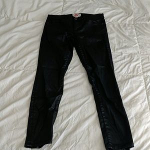 Current/Elliott The Stiletto Coated Jeans, Black